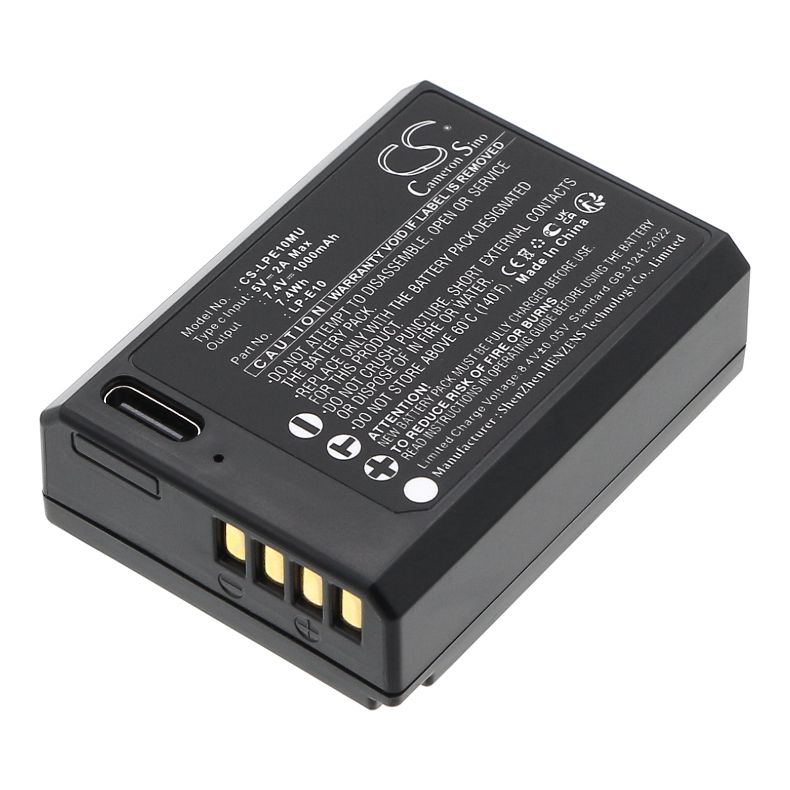 CS-LPE10MU Replacement Battery – Compatible with DS126291, DS126491, DS126621, EOS 1100D, EOS 1200D, EOS 1300D, EOS 4000D, EOS KISS X50, EOS Kiss X70, EOS Kiss X90, EOS Rebel 1300D T6, EOS REBEL T3, EOS REBEL T5, EOS Rebel T6, iGuide IMS-5