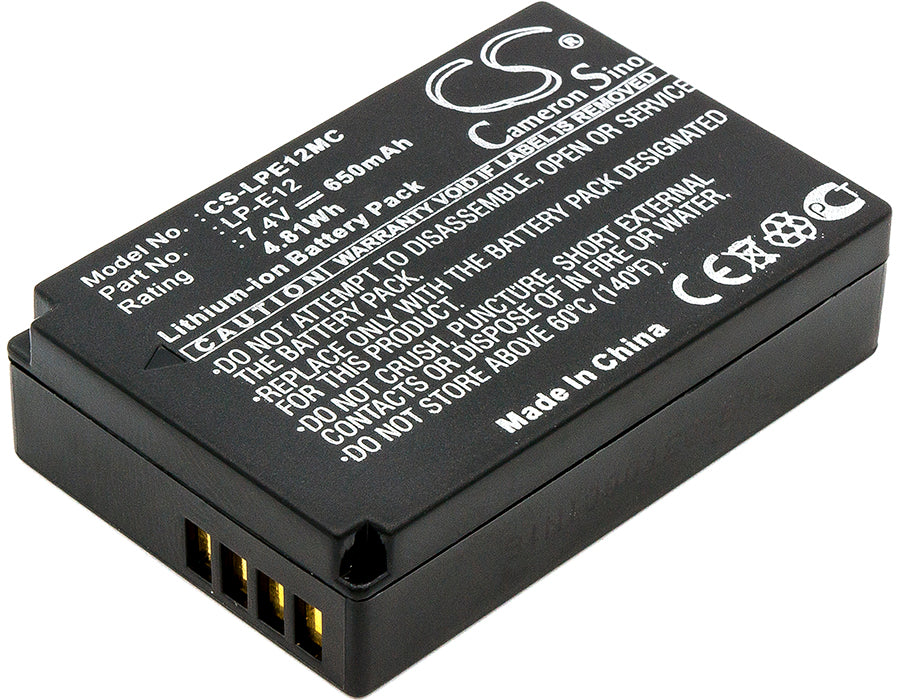 7.4V 650mAh/4.81Wh Li-ion Camera Battery for Canon