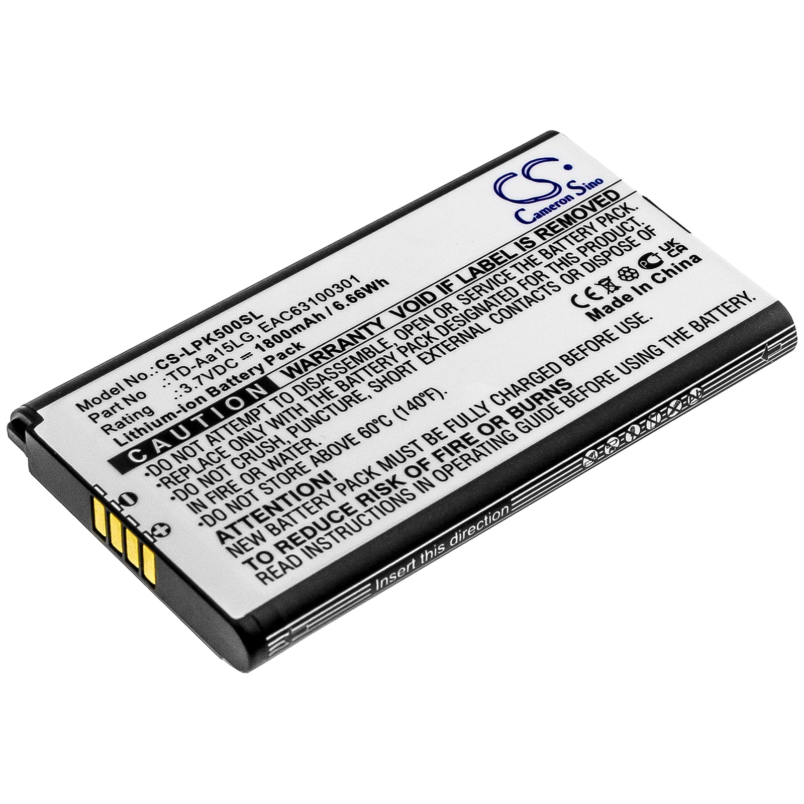 CS-LPK500SL Replacement Battery – Compatible with Music Flow P5, Music Flow P5 Strap, NP5550B, NP5550BR, NP5550WL, NP5558MC