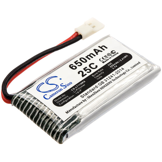 3.7V 650mAh/2.41Wh Li-Polymer RC Hobby Battery for HUAJUN