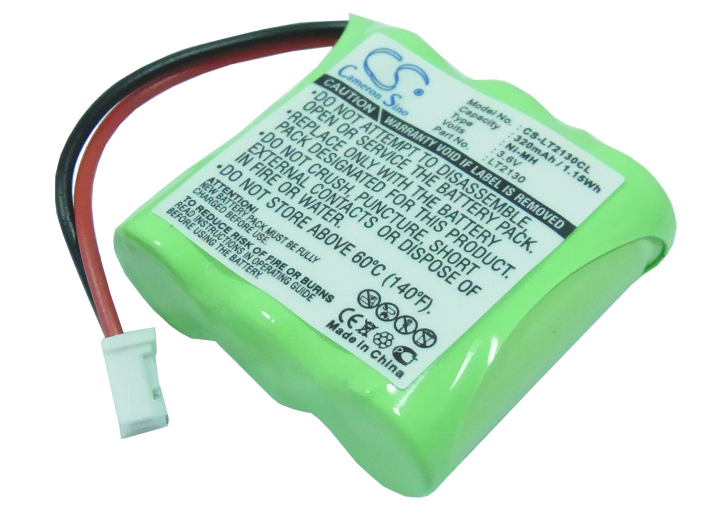 3.6V 320mAh Ni-MH Cordless Phone Battery for Loewe
