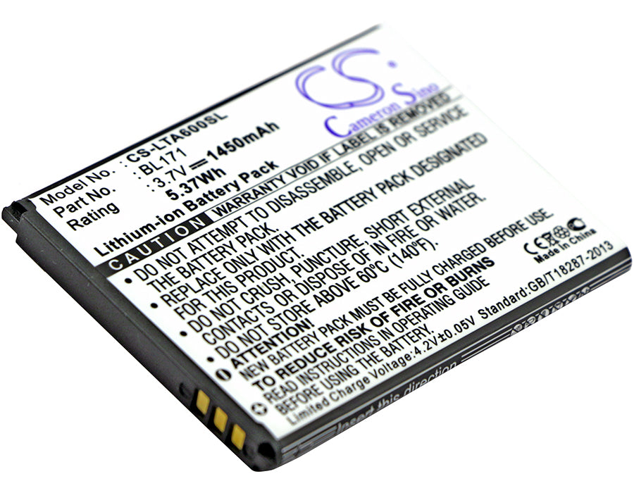 3.7V 1450mAh/5.37Wh Li-ion Mobile/SmartPhone Battery for Lenovo