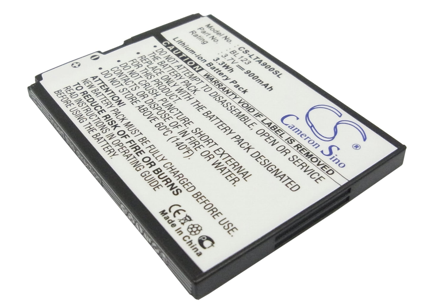 3.7V 900mAh Li-ion Mobile/SmartPhone Battery for Lenovo