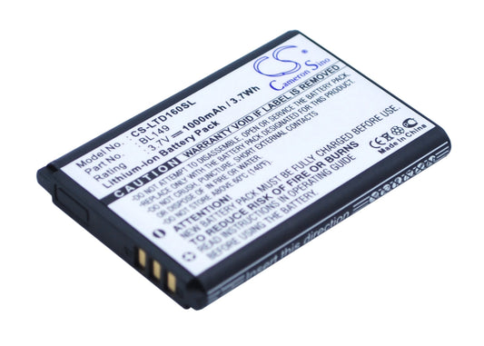 3.7V 1000mAh/3.70Wh Li-ion Mobile/SmartPhone Battery for Lenovo