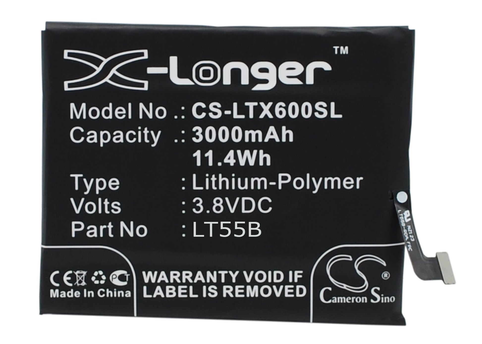 CS-LTX600SL Replacement Battery – Compatible with 1, LT55B, X600