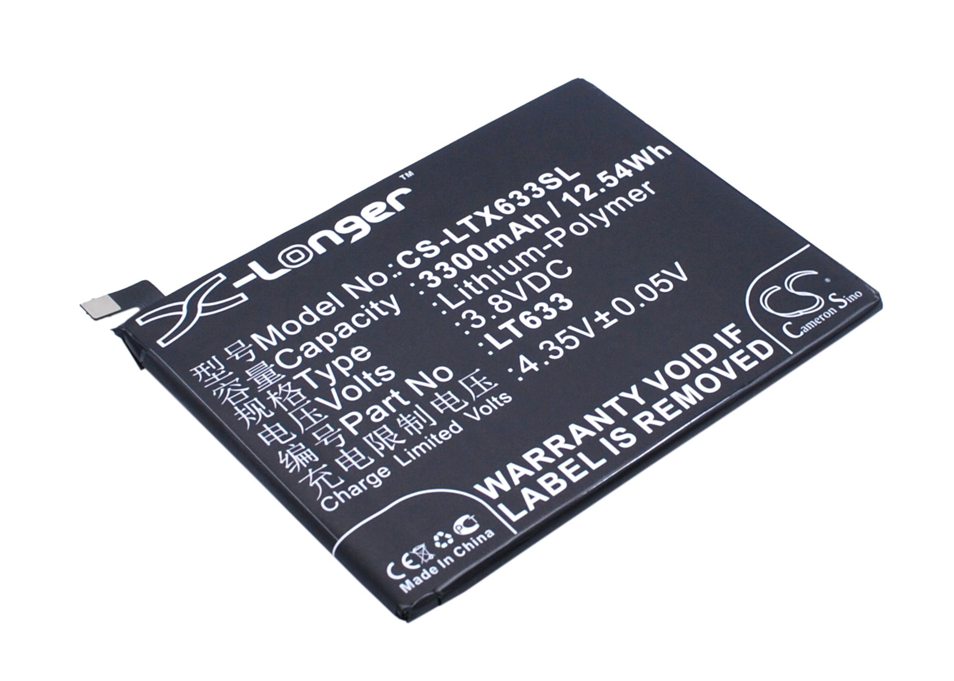 3.8VV 3300mAh/12.54Wh Li-Polymer Mobile/SmartPhone Battery for LeTV