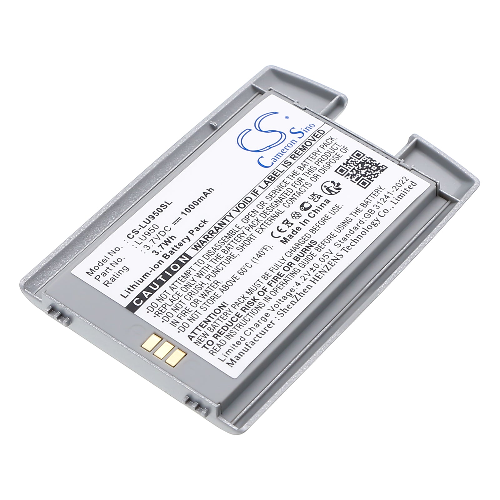 3.7V 1000mAh/3.70Wh Li-ion Mobile/SmartPhone Battery for LG