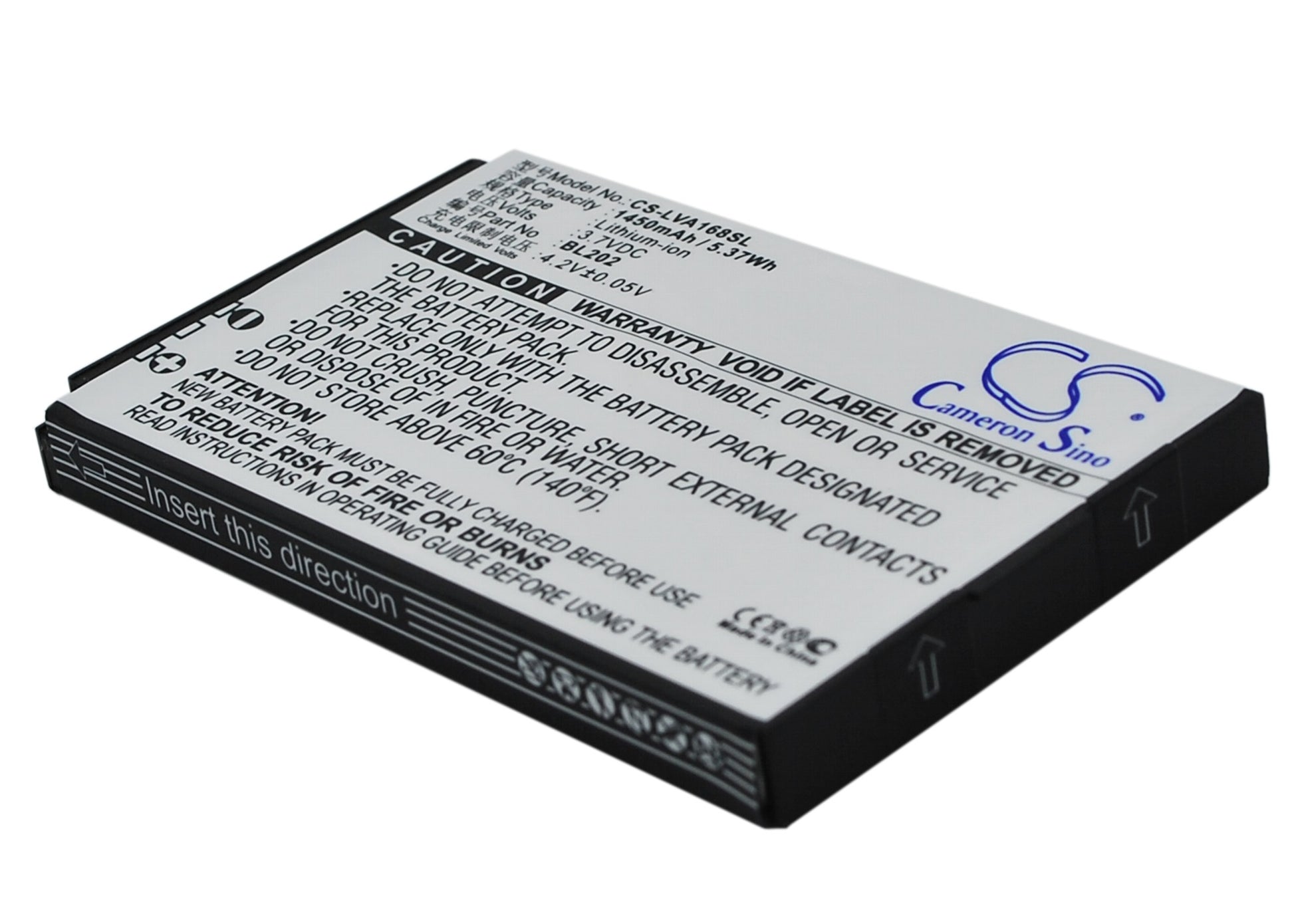 3.7V 1450mAh/5.37Wh Li-ion Mobile/SmartPhone Battery for Lenovo