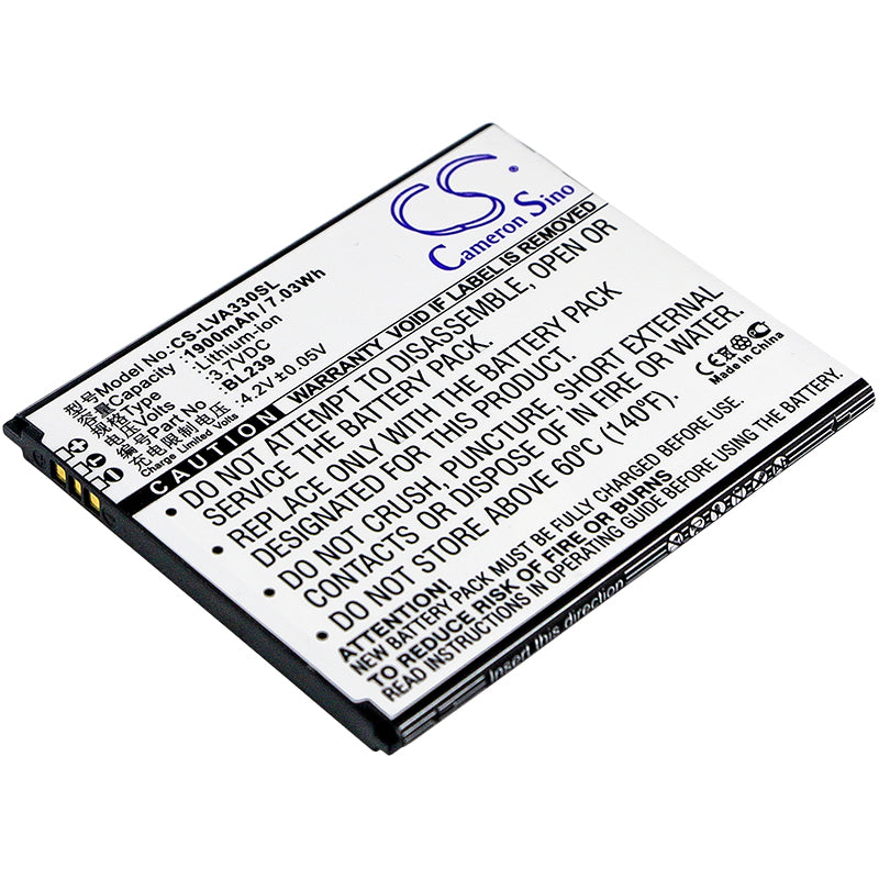 3.7V 1900mAh/7.03Wh Li-ion Mobile/SmartPhone Battery for Lenovo