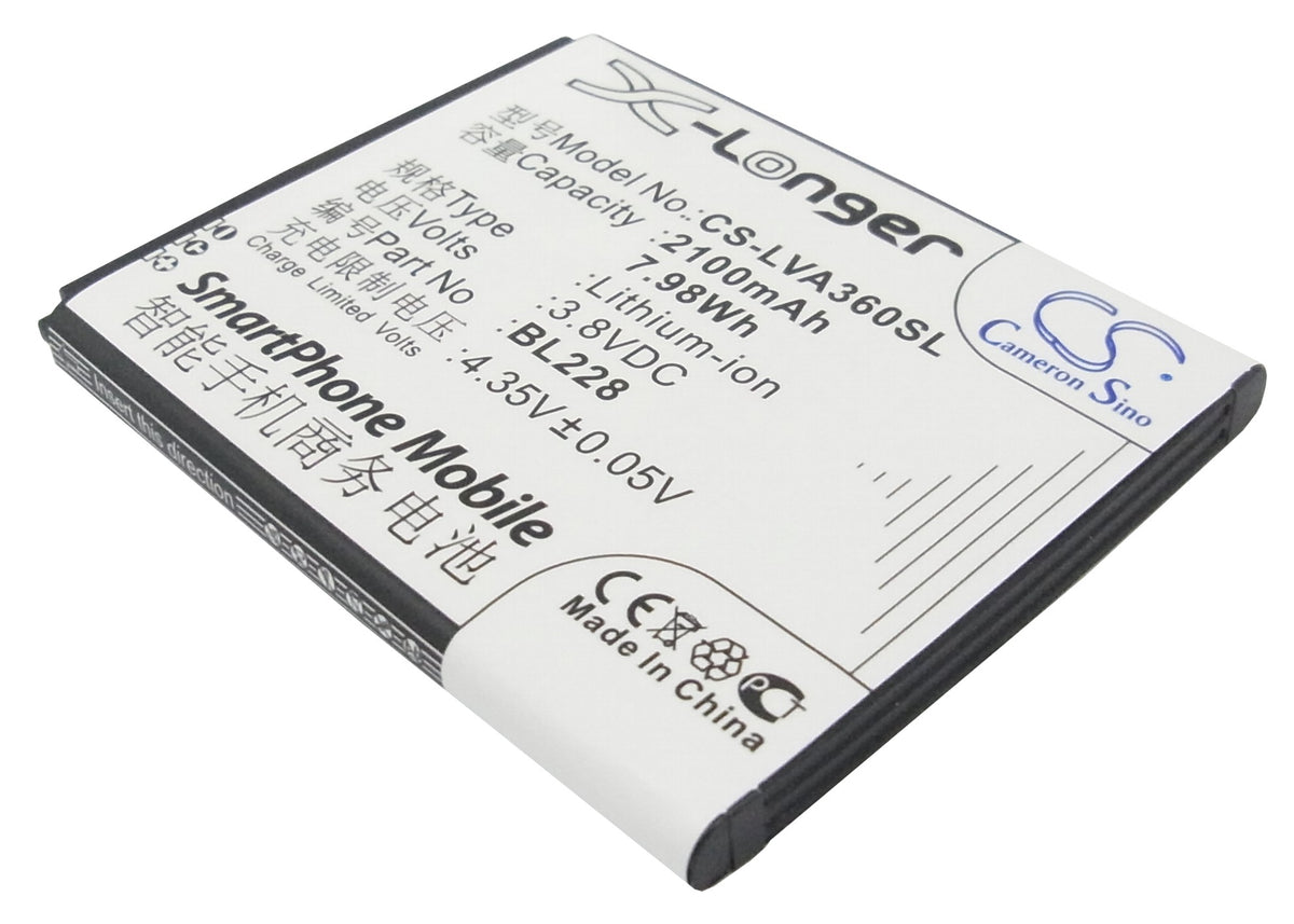 3.8V 2100mAh/7.98Wh Li-ion Mobile/SmartPhone Battery for Lenovo