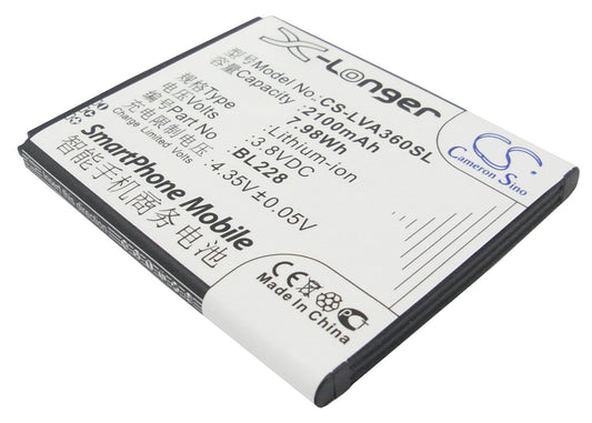 3.8V 2100mAh/7.98Wh Li-ion Mobile/SmartPhone Battery for Lenovo