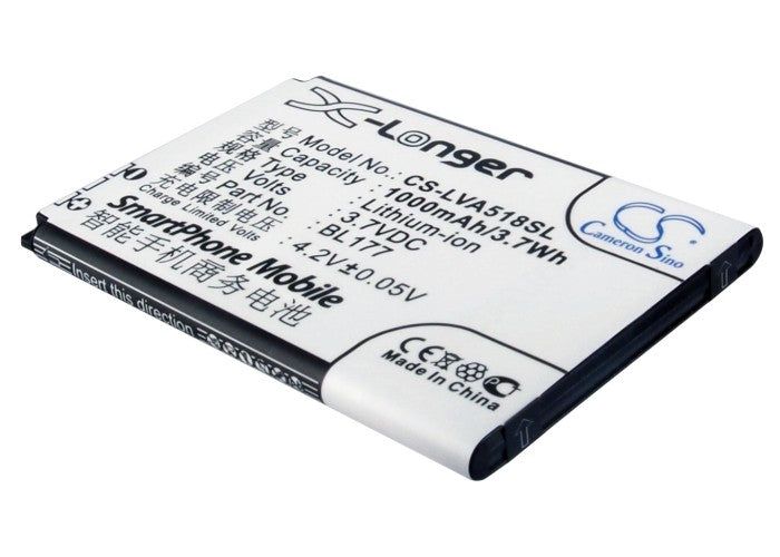 3.7V 1000mAh/3.7Wh Li-ion Mobile/SmartPhone Battery for Lenovo