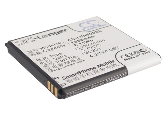3.7V 1650mAh/6.11Wh Li-ion Mobile/SmartPhone Battery for Lenovo