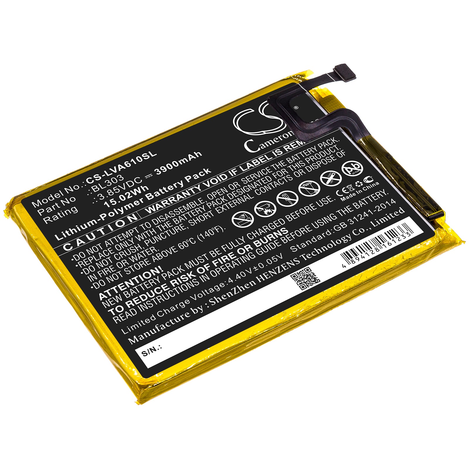 CS-LVA610SL Replacement Battery – Compatible with A6 Note, L19041, PAGK0027, PAGK0027IN