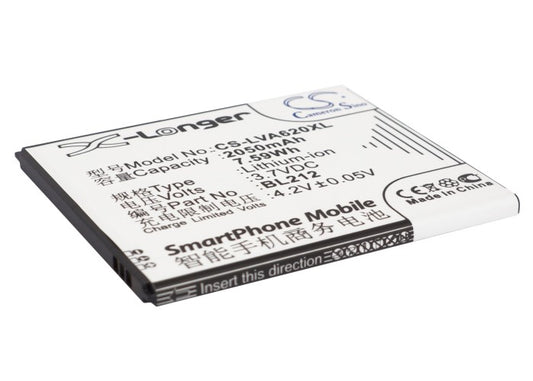 3.7V 2050mAh/7.59Wh Li-ion Mobile/SmartPhone Battery for Lenovo