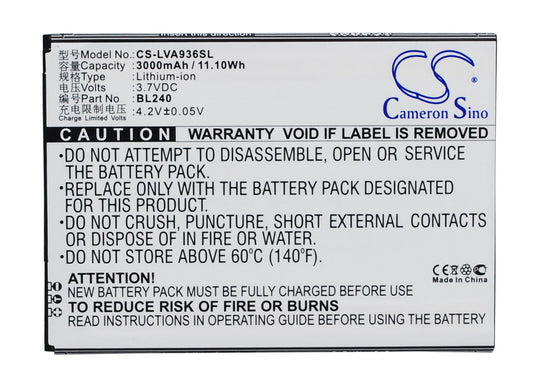 3.7V 3000mAh/11.10Wh Li-Polymer Mobile/SmartPhone Battery for Lenovo