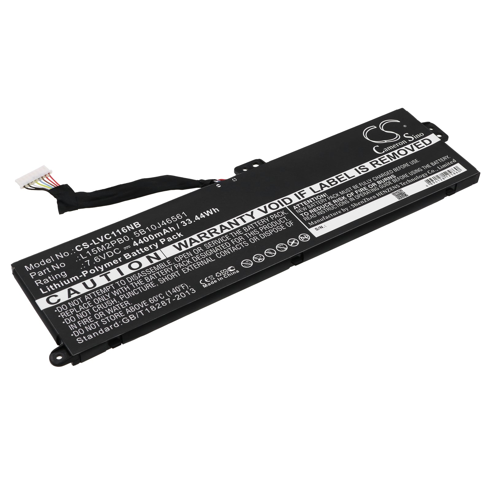 7.6V 4400mAh/33.44Wh Li-Polymer Notebook/Laptop Battery for Lenovo
