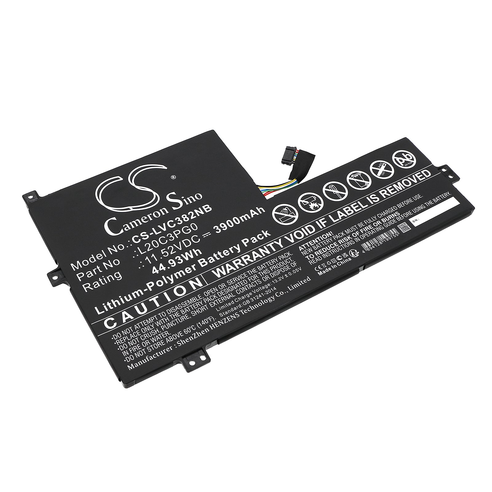 CS-LVC382NB Replacement Battery – Compatible with 100e Chromebook Gen 3 82UY0001, 100e Chromebook Gen 3 82UY0002, 100e Chromebook Gen 3 82UY0002, 100e Chromebook Gen 3 82UY0002, 100e Chromebook Gen 3 82UY0002, 100e Chromebook Gen 3 82UY0003, 100e Chromebook Gen 3 82UY0003, 100e Chromebook Gen 3 82UY0003, 100e Chromebook Gen 3 82UY0009, 100e Chromebook Gen 3 82V00004, 100e Chromebook Gen 3 82V0000B, 100w Gen 3 (AMD) 82HY000ACF, 100w Gen 3 (AMD) 82HY000BCK, 100w Gen 3 (AMD) 82HY000BMH, 100w Gen 3