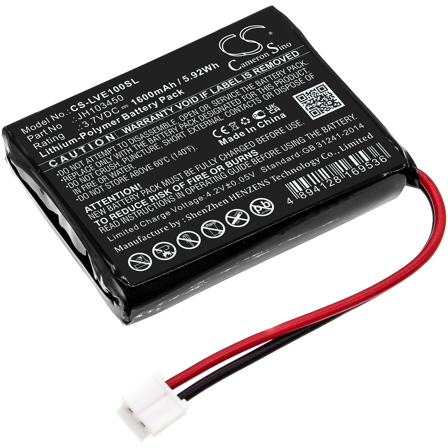 CS-LVE100SL Replacement Battery – Compatible with Jena, Palm