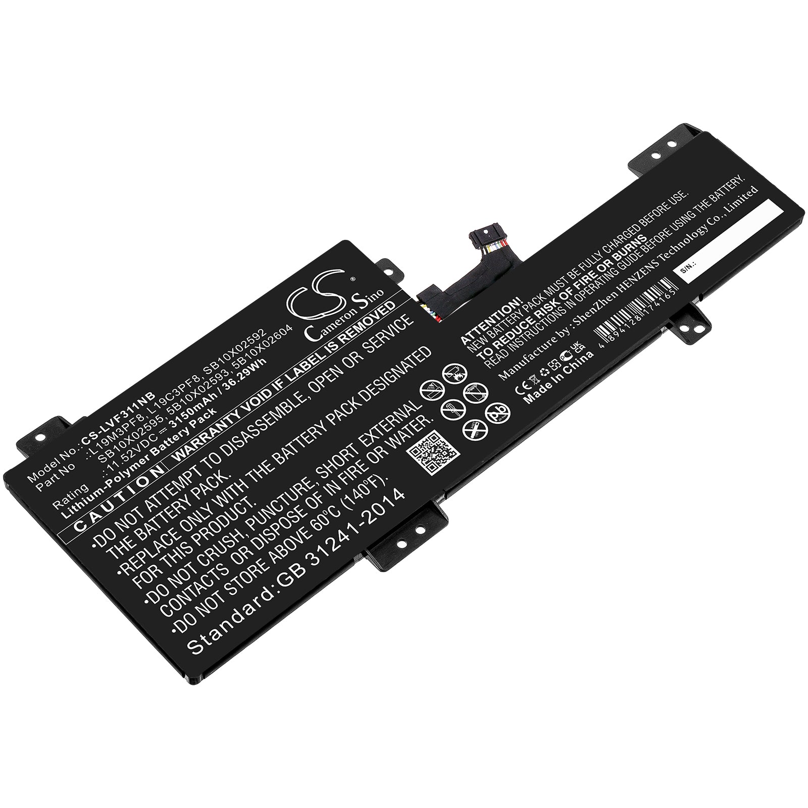 CS-LVF311NB Replacement Battery – Compatible with Flex 3-11IGL05 82B2000XAU, Flex 3-11IGL05 82B2000YAU, Flex 3-11IGL05 82B2001KAU, Flex 3-11IGL05 82B20046AU, Flex 3-11IGL05(82B2), Flex 3-11IGL05(82B20000UK), Flex 3-11IGL05(82B20001UK), Flex 3-11IGL05(82B20003US), IdeaPad Flex 3 11IGL05, IdeaPad Flex 3 11IGL05 82B2000, IdeaPad Flex 3 11IGL05 82B2000, IdeaPad Flex 3 11IGL05 82B2000, IdeaPad Flex 3 11IGL05 82B2000, IdeaPad Flex 3 11IGL05 82B2000, IdeaPad Flex 3 11IGL05 82B2000, IdeaPad Flex 3
