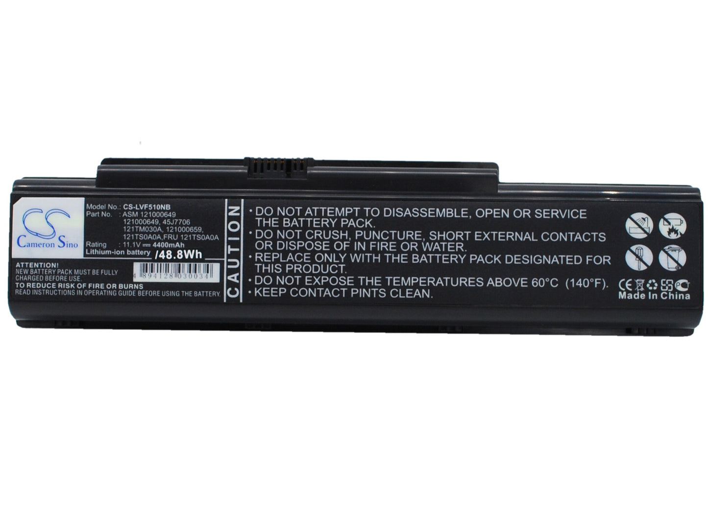 11.1V 4400mAh/48.84Wh Li-ion Notebook/Laptop Battery for Lenovo