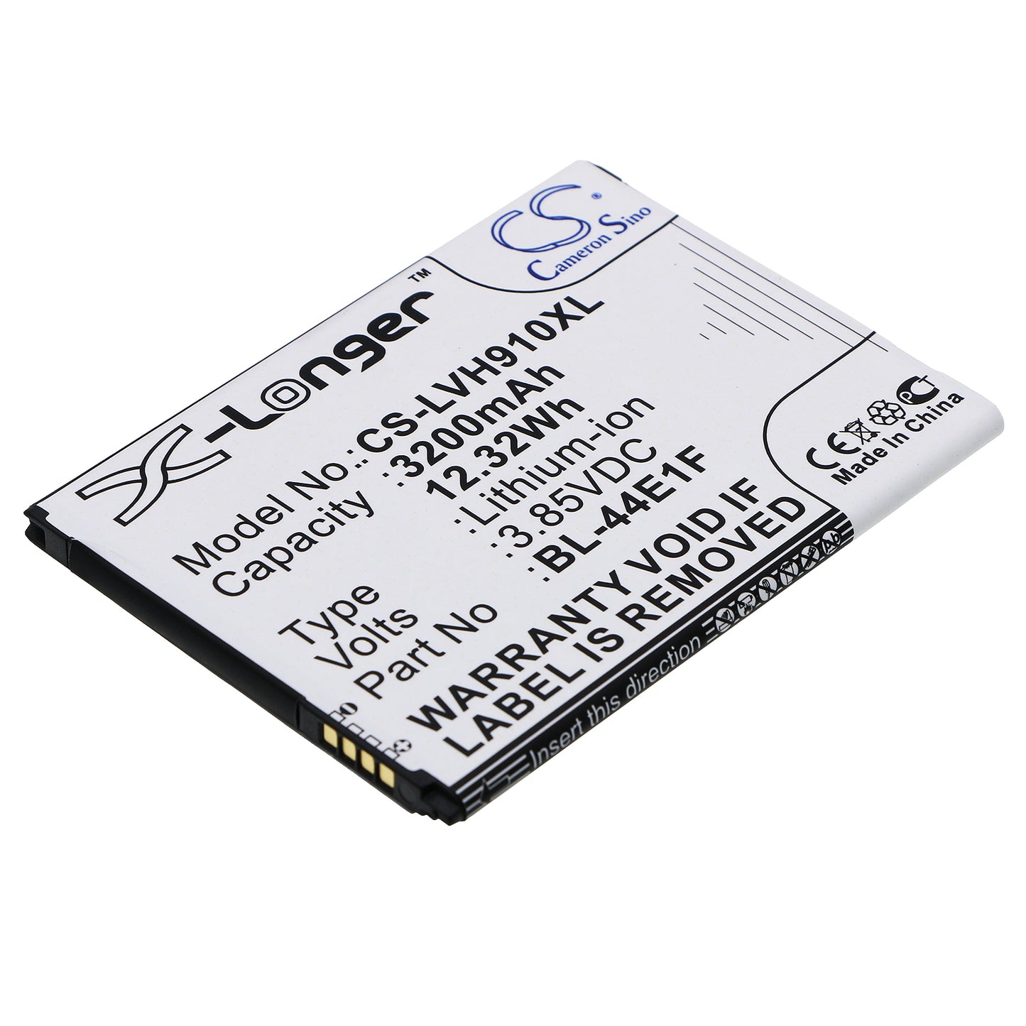3.85V 3200mAh/12.32Wh Li-ion Mobile/SmartPhone Battery for LG