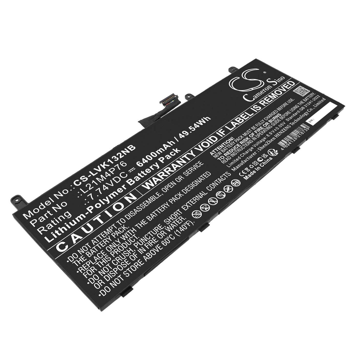 CS-LVK132NB Replacement Battery – Compatible with ThinkPad X13S GEN 1-21BX000EHV, ThinkPad X13S GEN 1-21BX000GSC, ThinkPad X13S GEN 1-21BX000HMB, ThinkPad X13S GEN 1-21BX000HSC, ThinkPad X13S GEN 1-21BX000JIX, ThinkPad X13S GEN 1-21BX000JSP, ThinkPad X13S GEN 1-21BX000KMH, ThinkPad X13S GEN 1-21BX000NCX, ThinkPad X13S GEN 1-21BX000NGQ, ThinkPad X13S GEN 1-21BX000NPG, ThinkPad X13S GEN 1-21BX000NUK, ThinkPad X13S GEN 1-21BX000RBM, ThinkPad X13S GEN 1-21BX000RCK, ThinkPad X13S GEN 1-21BX000RGM,