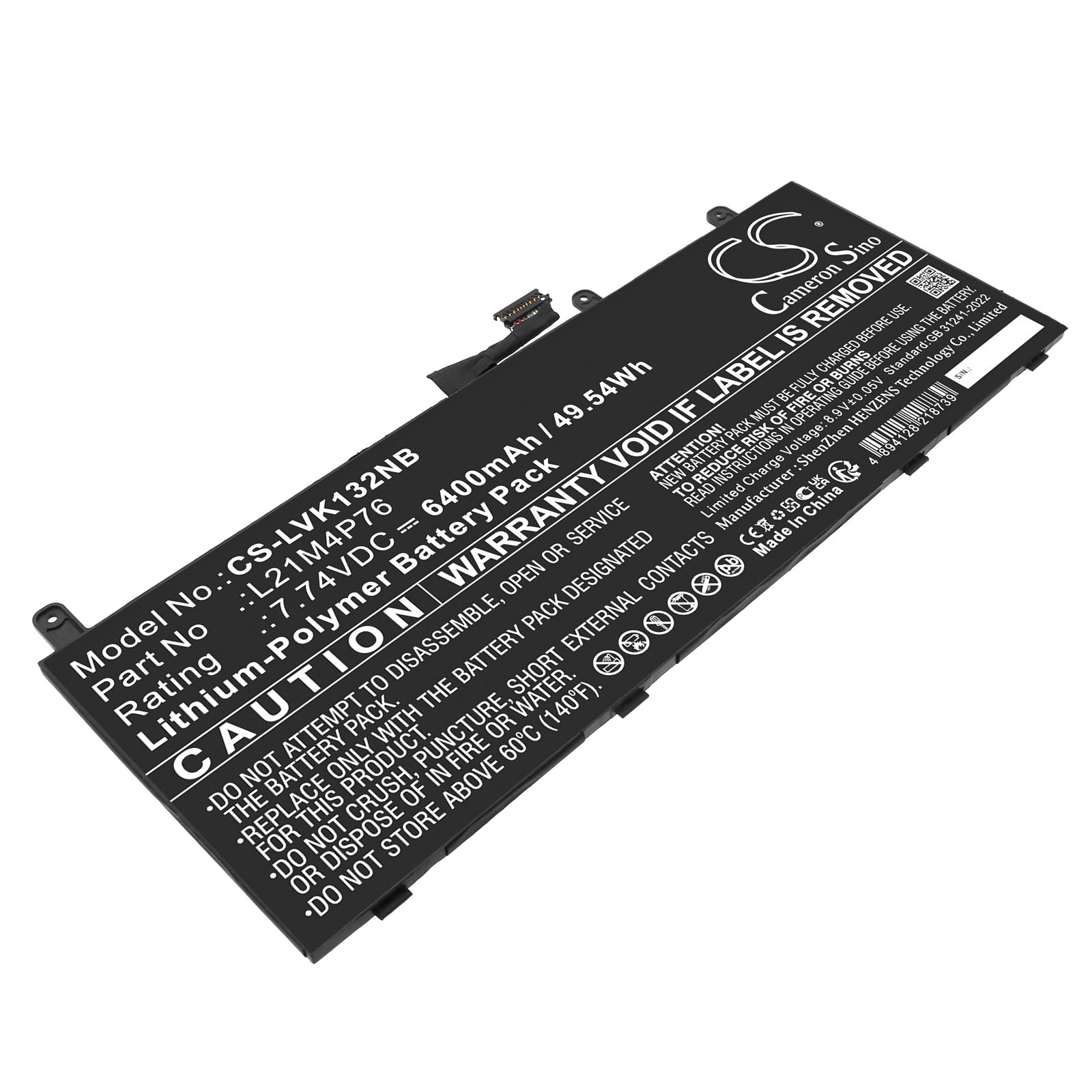 CS-LVK132NB Replacement Battery – Compatible with ThinkPad X13S GEN 1-21BX000EHV, ThinkPad X13S GEN 1-21BX000GSC, ThinkPad X13S GEN 1-21BX000HMB, ThinkPad X13S GEN 1-21BX000HSC, ThinkPad X13S GEN 1-21BX000JIX, ThinkPad X13S GEN 1-21BX000JSP, ThinkPad X13S GEN 1-21BX000KMH, ThinkPad X13S GEN 1-21BX000NCX, ThinkPad X13S GEN 1-21BX000NGQ, ThinkPad X13S GEN 1-21BX000NPG, ThinkPad X13S GEN 1-21BX000NUK, ThinkPad X13S GEN 1-21BX000RBM, ThinkPad X13S GEN 1-21BX000RCK, ThinkPad X13S GEN 1-21BX000RGM,