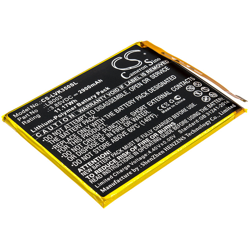 CS-LVK350SL Replacement Battery – Compatible with K350t, K5, K5 Dual SIM
