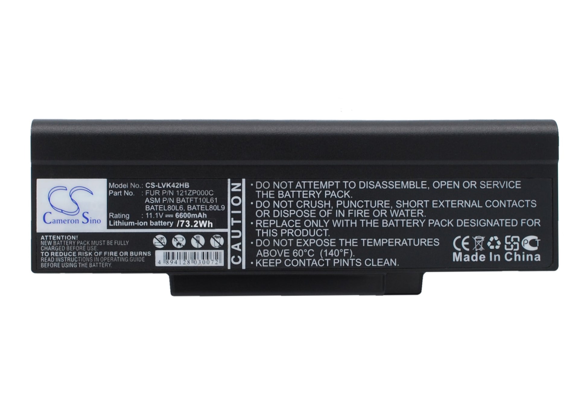 11.1V 4400mAh Li-ion Notebook/Laptop Battery for Lenovo