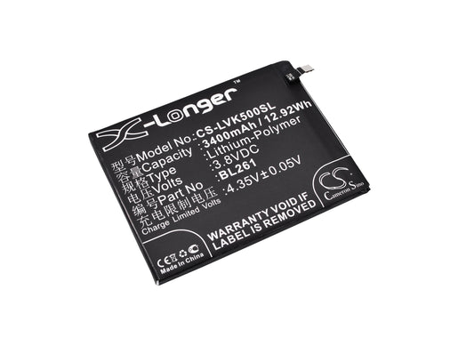 3.8V 3400mAh/12.92Wh Li-Polymer Mobile/SmartPhone Battery for Lenovo