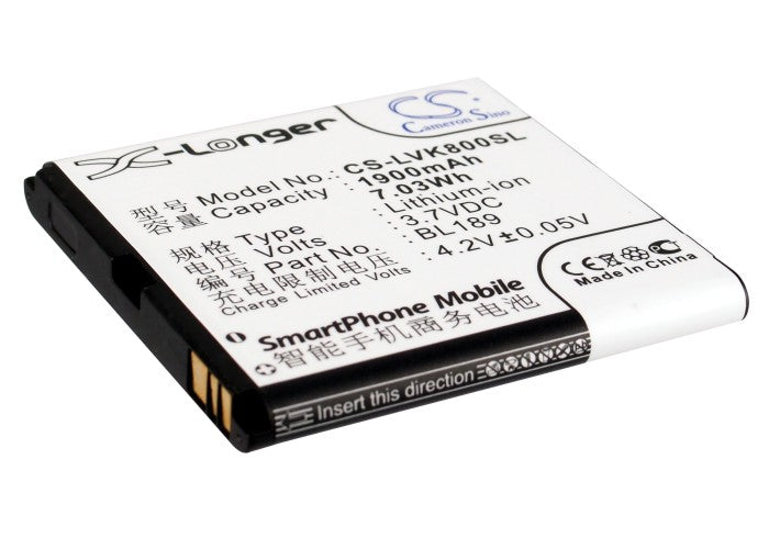 3.7V 1900mAh/7.03Wh Li-ion Mobile/SmartPhone Battery for Lenovo