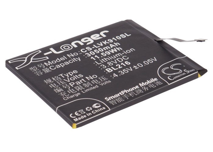 3.8V 3050mAh/11.59Wh Li-Polymer Mobile/SmartPhone Battery for Lenovo