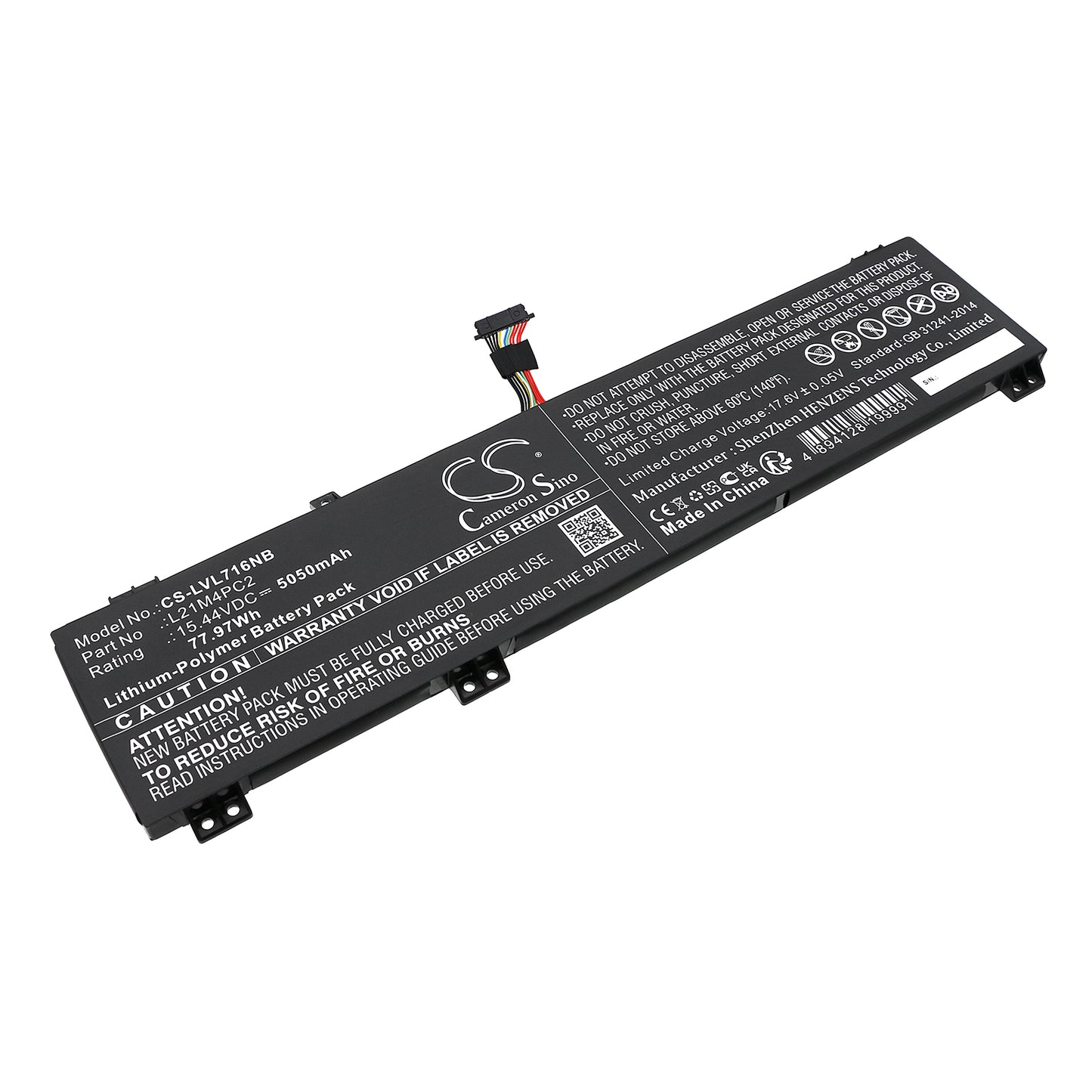 CS-LVL716NB Replacement Battery – Compatible with Legion 7 16ARHA7 82UH0000US, Legion 7 16ARHA7 82UH0004UK, Legion 7 16ARHA7 82UH0008GE, Legion 7 16ARHA7 82UH000AMZ, Legion 7 16ARHA7 82UH000EMX, Legion 7 16ARHA7 82UH000HPG, Legion 7 16ARHA7 82UH000QMB, Legion 7 16ARHA7 82UH000TMZ, Legion 7 16ARHA7 82UH0010JP, Legion 7 16ARHA7 82UH0013JP, Legion 7 16ARHA7 82UH001FTW, Legion 7 16ARHA7 82UH001HTW, Legion 7 16ARHA7 82UH001KHH, Legion 7 16ARHA7 82UH001NAU, Legion 7 16ARHA7 82UH001QKR, Legion 7
