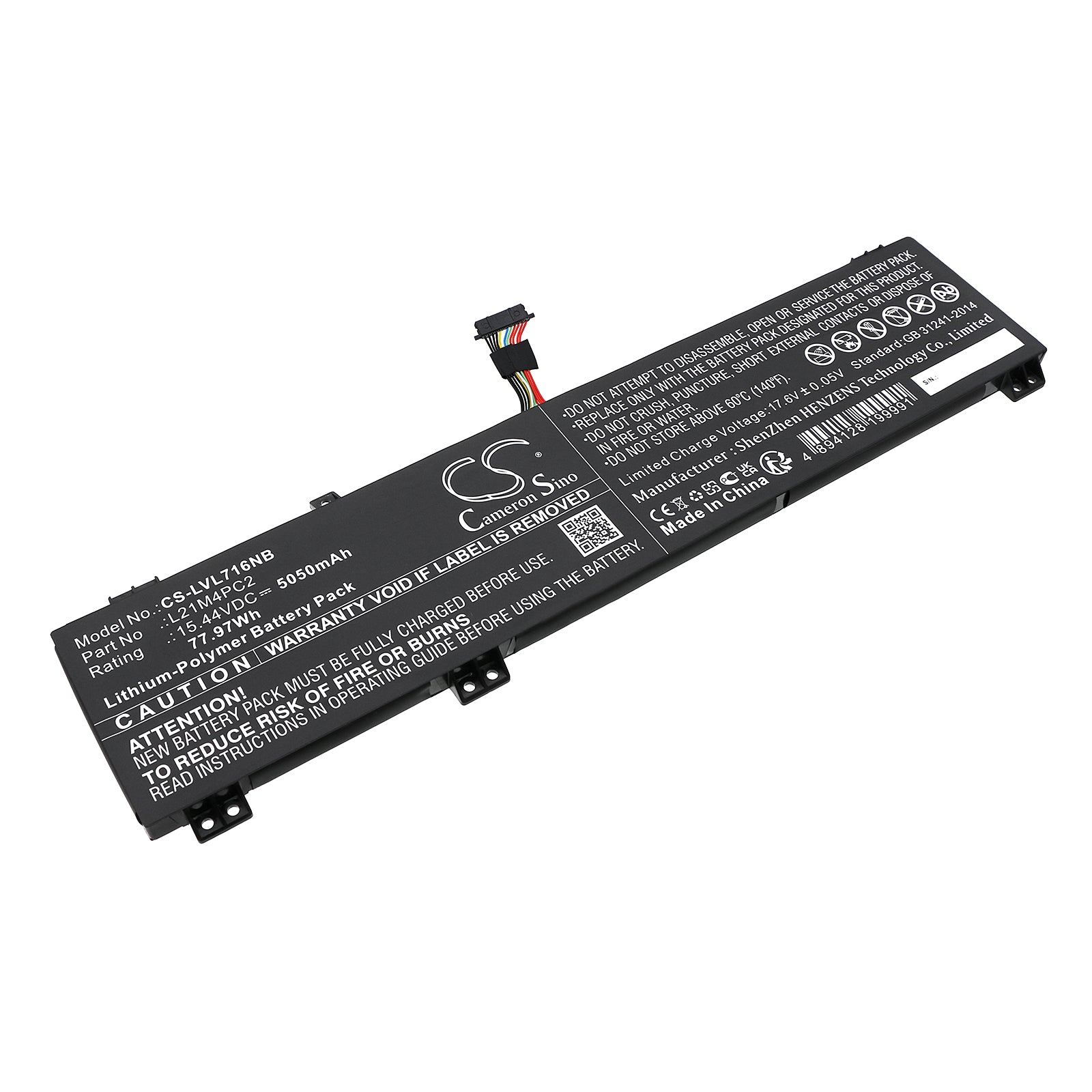 CS-LVL716NB Replacement Battery – Compatible with Legion 7 16ARHA7 82UH0000US, Legion 7 16ARHA7 82UH0004UK, Legion 7 16ARHA7 82UH0008GE, Legion 7 16ARHA7 82UH000AMZ, Legion 7 16ARHA7 82UH000EMX, Legion 7 16ARHA7 82UH000HPG, Legion 7 16ARHA7 82UH000QMB, Legion 7 16ARHA7 82UH000TMZ, Legion 7 16ARHA7 82UH0010JP, Legion 7 16ARHA7 82UH0013JP, Legion 7 16ARHA7 82UH001FTW, Legion 7 16ARHA7 82UH001HTW, Legion 7 16ARHA7 82UH001KHH, Legion 7 16ARHA7 82UH001NAU, Legion 7 16ARHA7 82UH001QKR, Legion 7