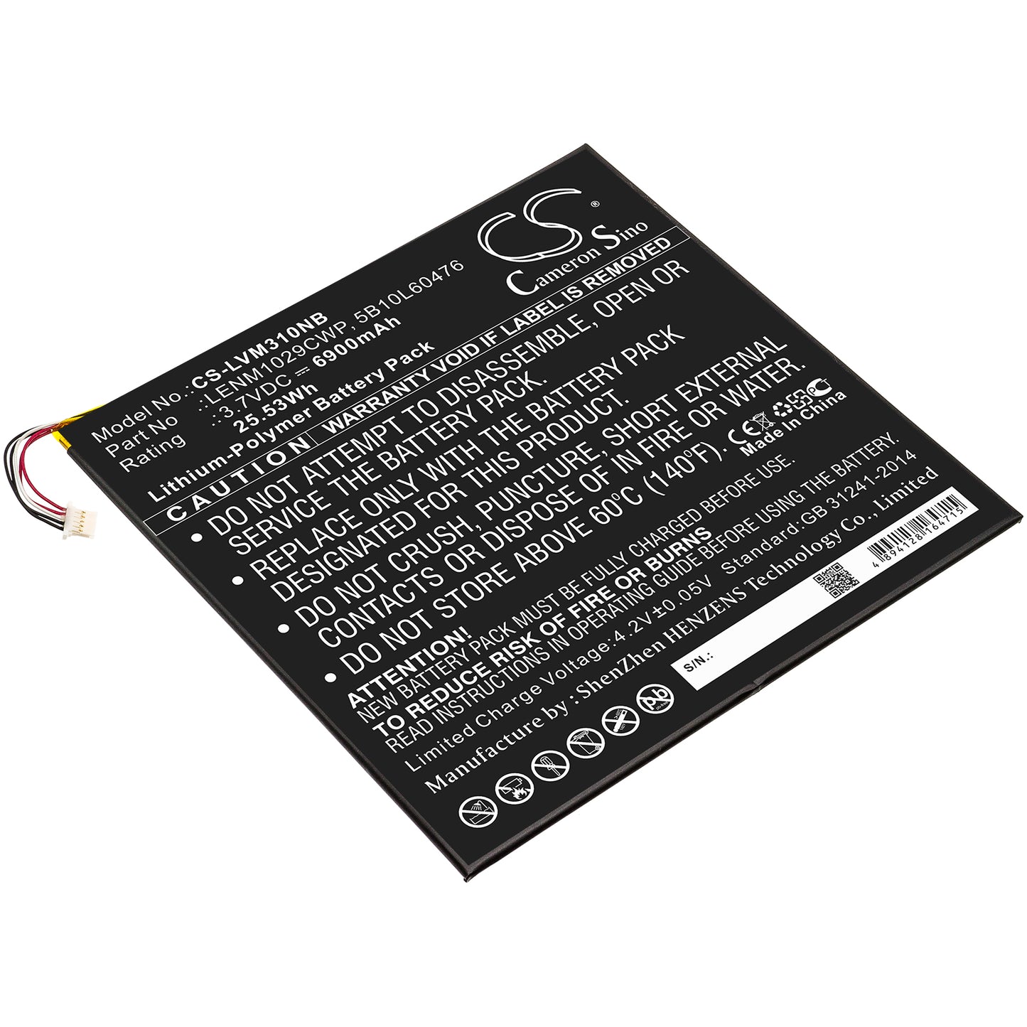 CS-LVM310NB Replacement Battery – Compatible with Miix 300, MIIX 300-10IBY, Miix 310, MIIX 310 10ICR, Miix 310-10ICR, Miix 310-10ICR (80SG000HMH), Miix 310-10ICR (80SG001CSP), Miix 310-10ICR (80SG001FUS ), MIIX 310-10ICR (80SG002PMJ), Miix 310-10ICR (80SG004DHH), Miix 310-10ICR (80SG004FHH ), MIIX 310-10ICR (80SG005QHH), MIIX 310-10ICR (80SG005SPB), Miix 310-10ICR (80SG006FUK ), Miix 310-10ICR (80SG006FUK), MIIX 310-10ICR (80SG00A1TW), MiiX 310-10ICR (80SG00A9RK), Miix 310-10ICR 80SG, Miix 310-10ICR Z8350