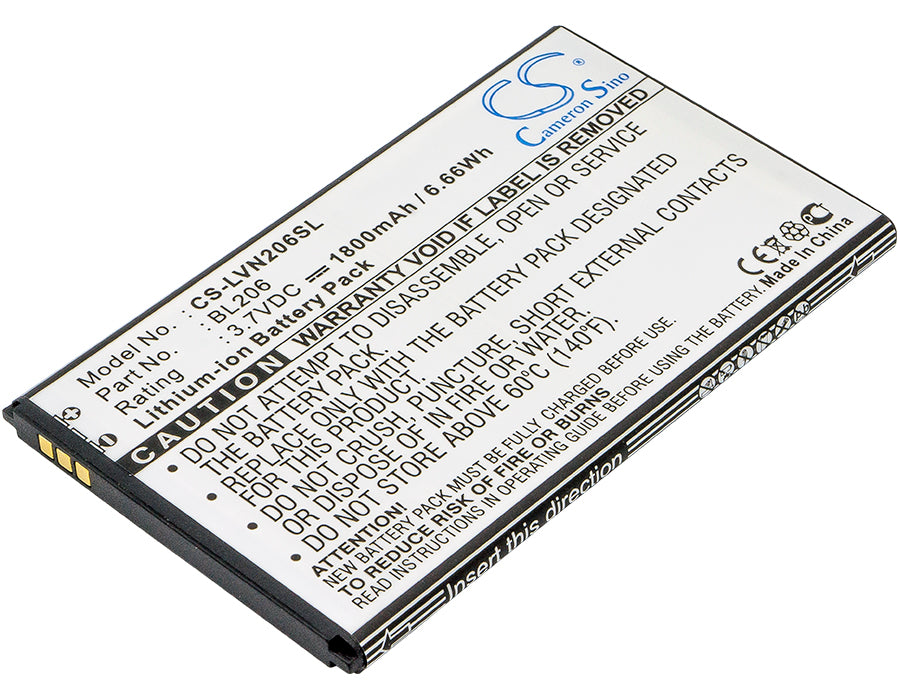 3.7V 1800mAh/6.66Wh Li-ion Mobile/SmartPhone Battery for Lenovo