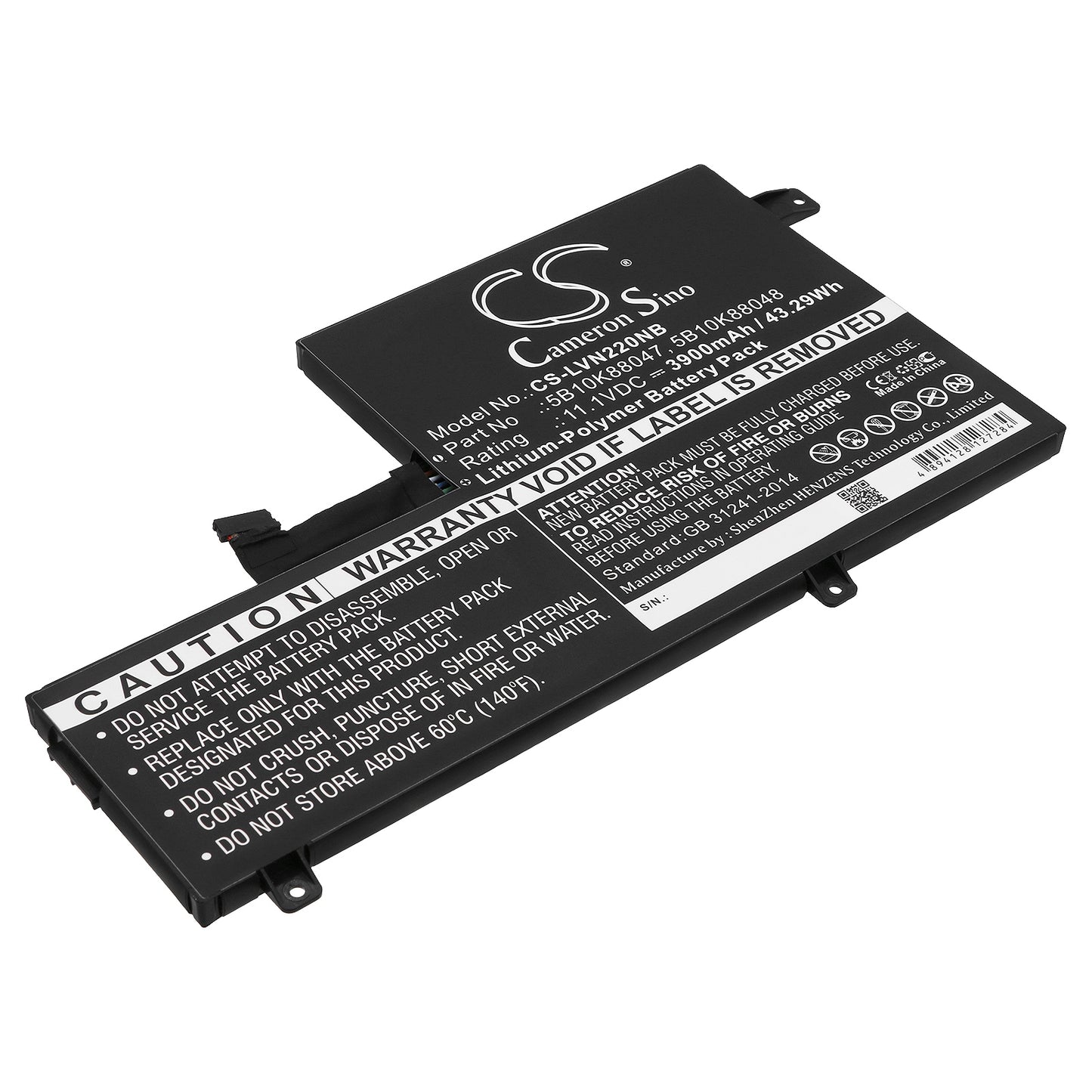 11.1V 3900mAh/43.29Wh Li-Polymer Notebook/Laptop Battery for Lenovo