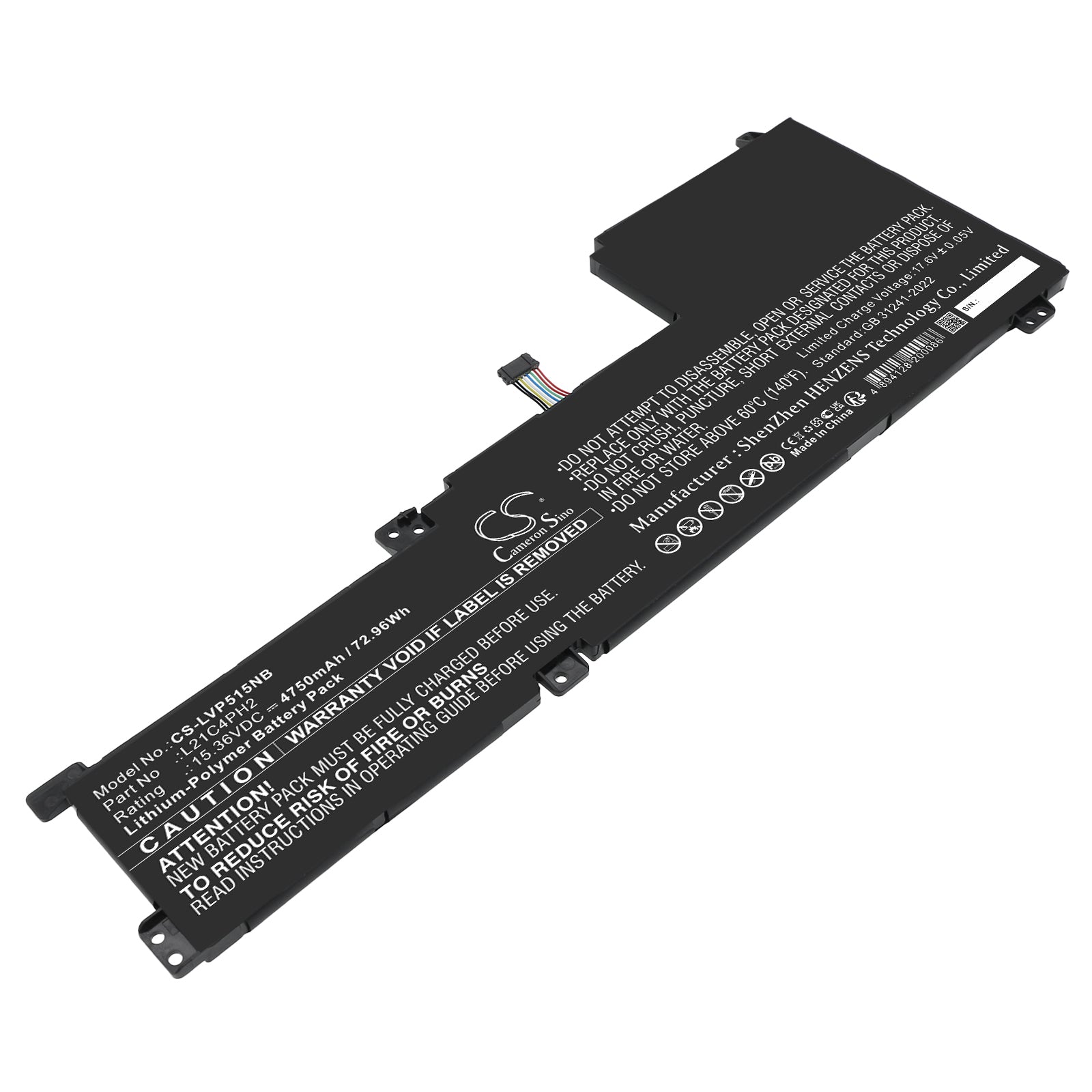 CS-LVP515NB Replacement Battery – Compatible with IdeaPad 5-15ARE05, IdeaPad 5-15IIL05, IdeaPad 5-15ITL05