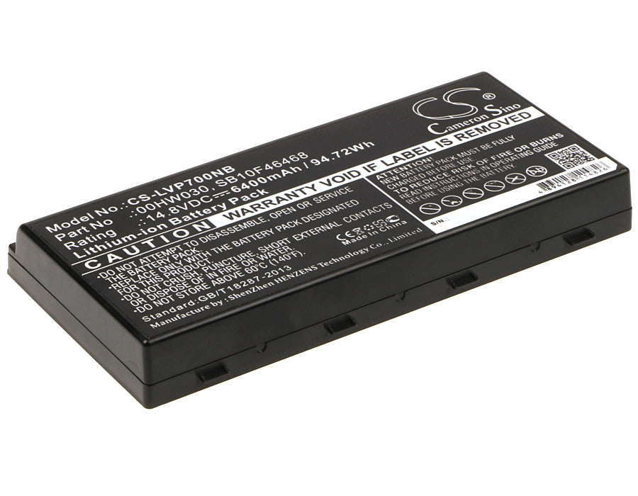 14.8V 6400mAh/94.72Wh Li-ion Notebook/Laptop Battery for Lenovo