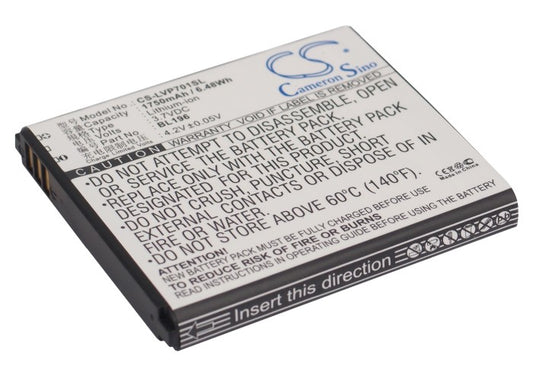3.7V 1750mAh/6.48Wh Li-ion Mobile/SmartPhone Battery for Lenovo