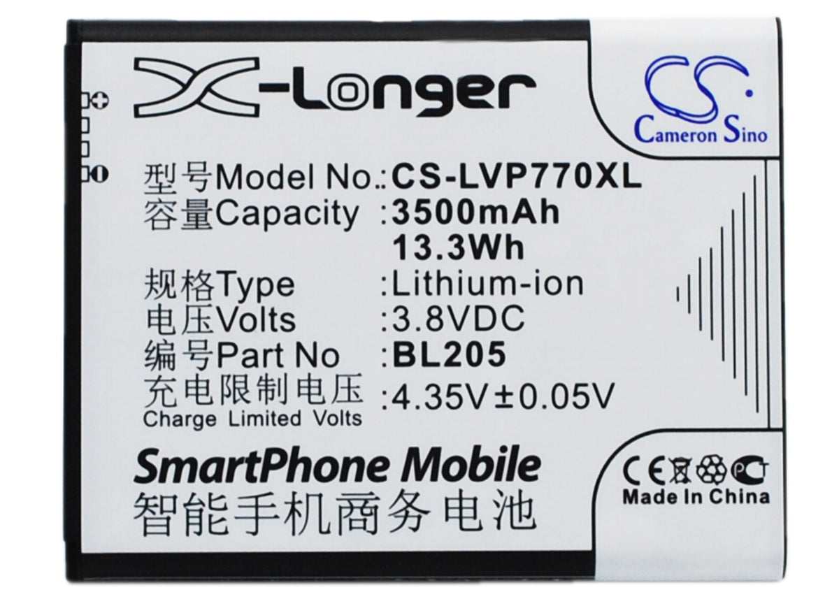 3.8V 3500mAh/13.3Wh Li-ion Mobile/SmartPhone Battery for Lenovo