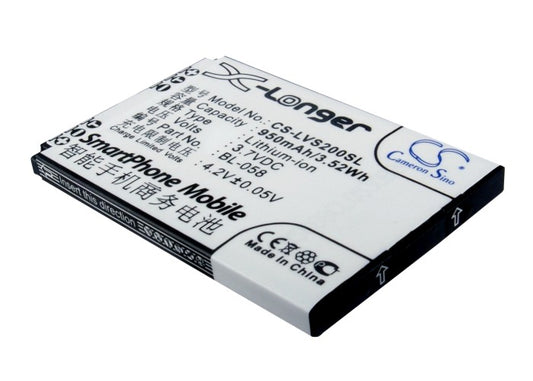 3.7V 950mAh/3.52Wh Li-ion Mobile/SmartPhone Battery for Lenovo