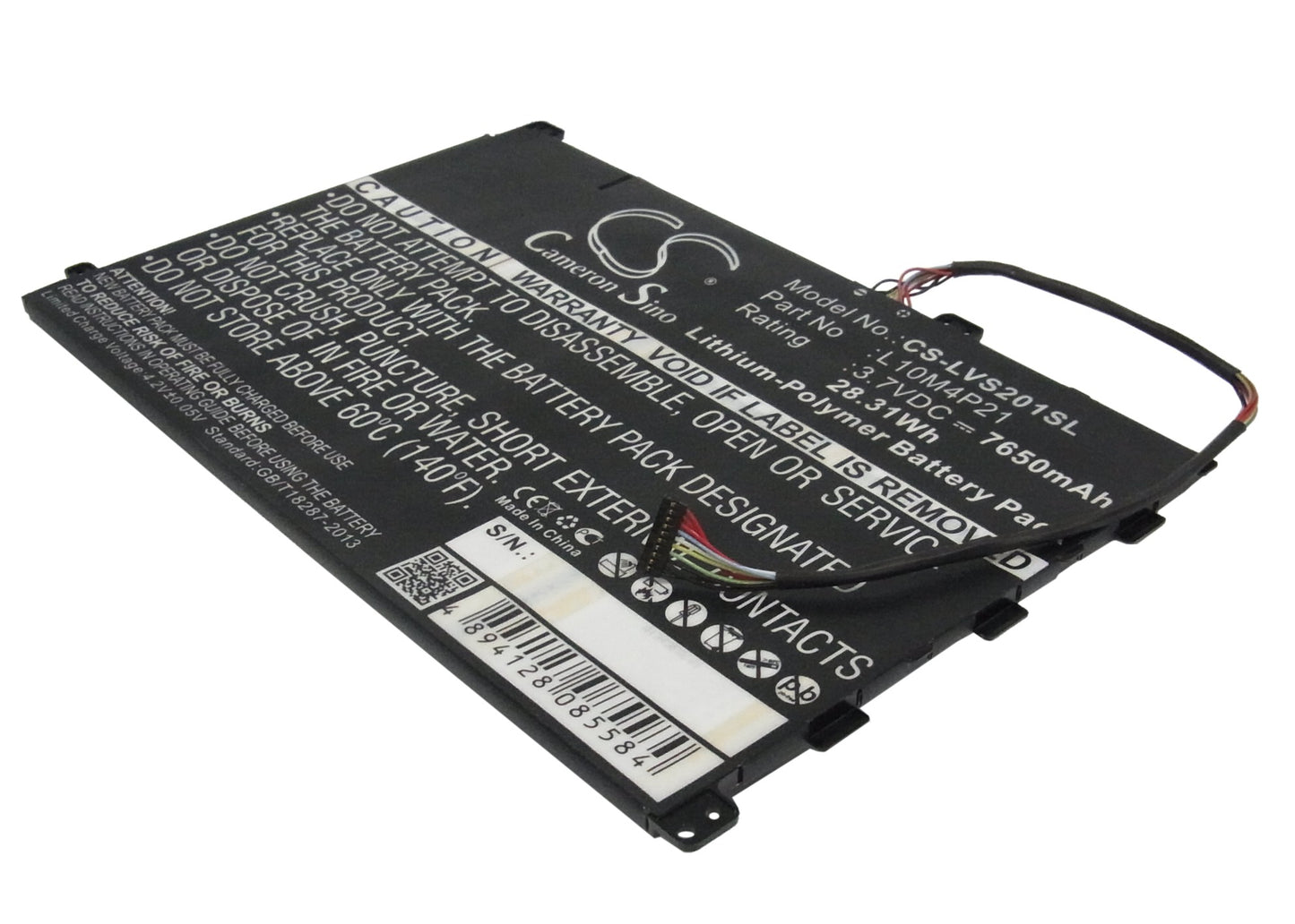 3.7V 7650mAh/28.31Wh Li-Polymer Tablet Battery for Lenovo