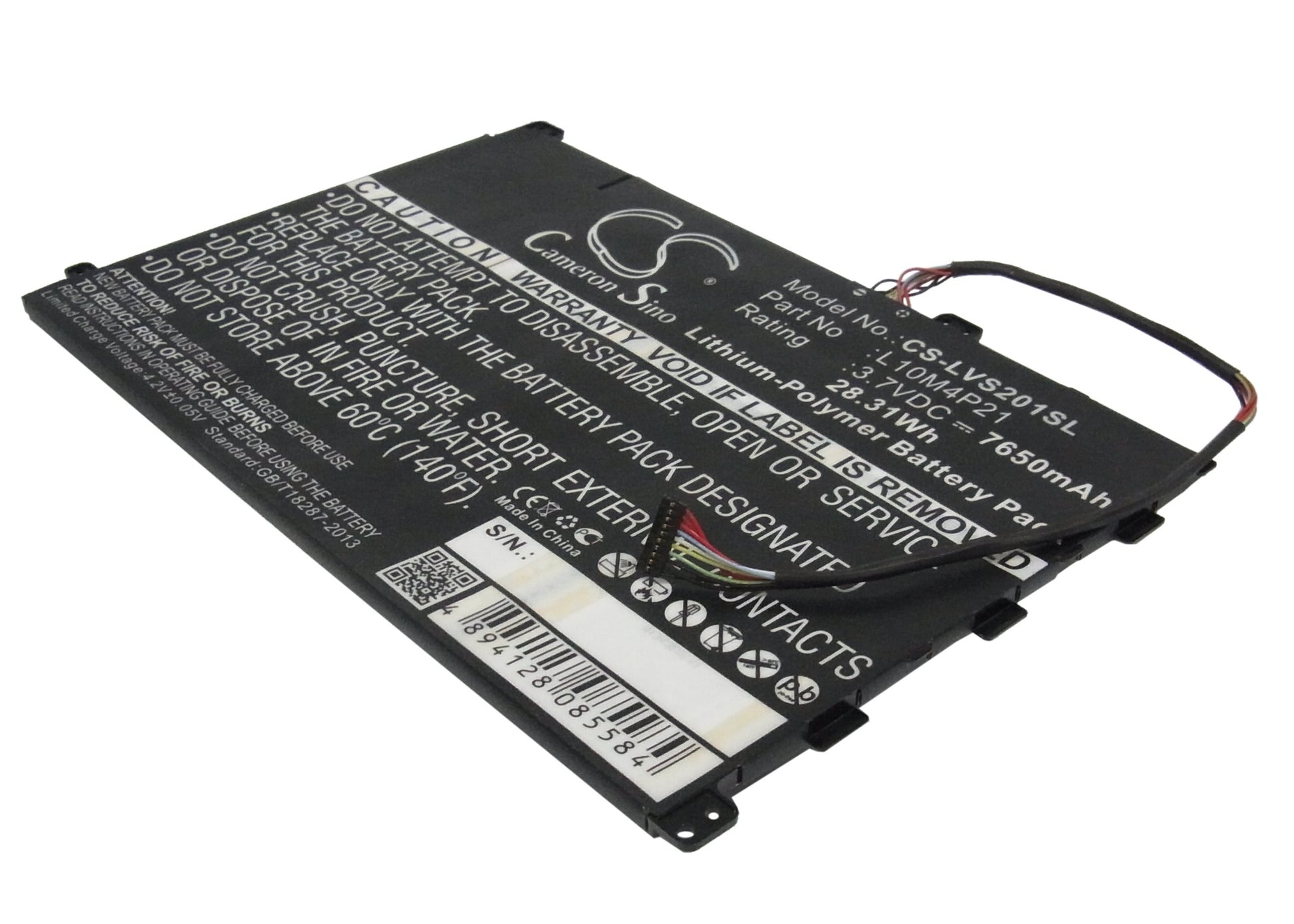 3.7V 7650mAh/28.31Wh Li-Polymer Tablet Battery for Lenovo