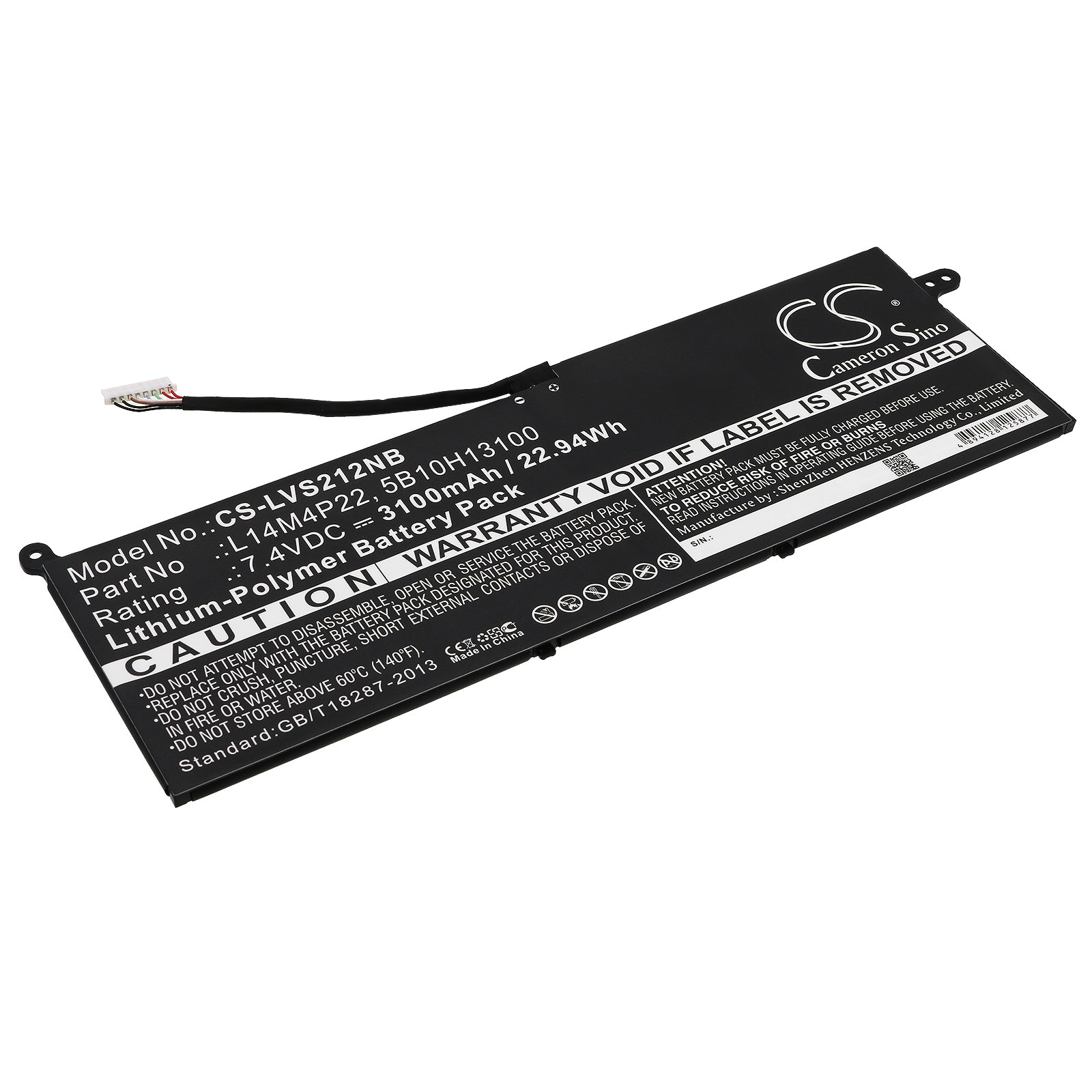 7.4V 3100mAh/22.94Wh Li-Polymer Notebook/Laptop Battery for Lenovo