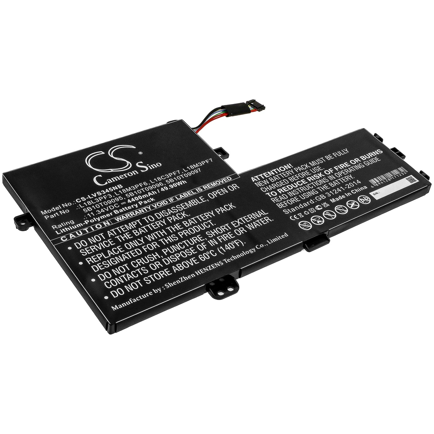 CS-LVS345NB Replacement Battery – Compatible with IdeaPad C340 15, ideapad C340-15IIL 81XJ0047AU, ideapad C340-15IIL 81XJ0048AU, IdeaPad C340-15IIL(81XJ000AGE), IdeaPad C340-15IIL(81XJ000WGE), IdeaPad C340-15IIL(81XJ0011GE), IdeaPad C340-15IIL(81XJ0028GE), IdeaPad C340-15IIL(81XJ003HGE), IdeaPad C340-15IML(81TL), IdeaPad C340-15IML(81TL000UGE), Ideapad C340-15IWL, ideapad C340-15IWL 81N5000HAU, ideapad C340-15IWL 81N5000JAU, ideapad C340-15IWL 81N5001LAU, ideapad C340-15IWL 81N50044AU, IdeaPad