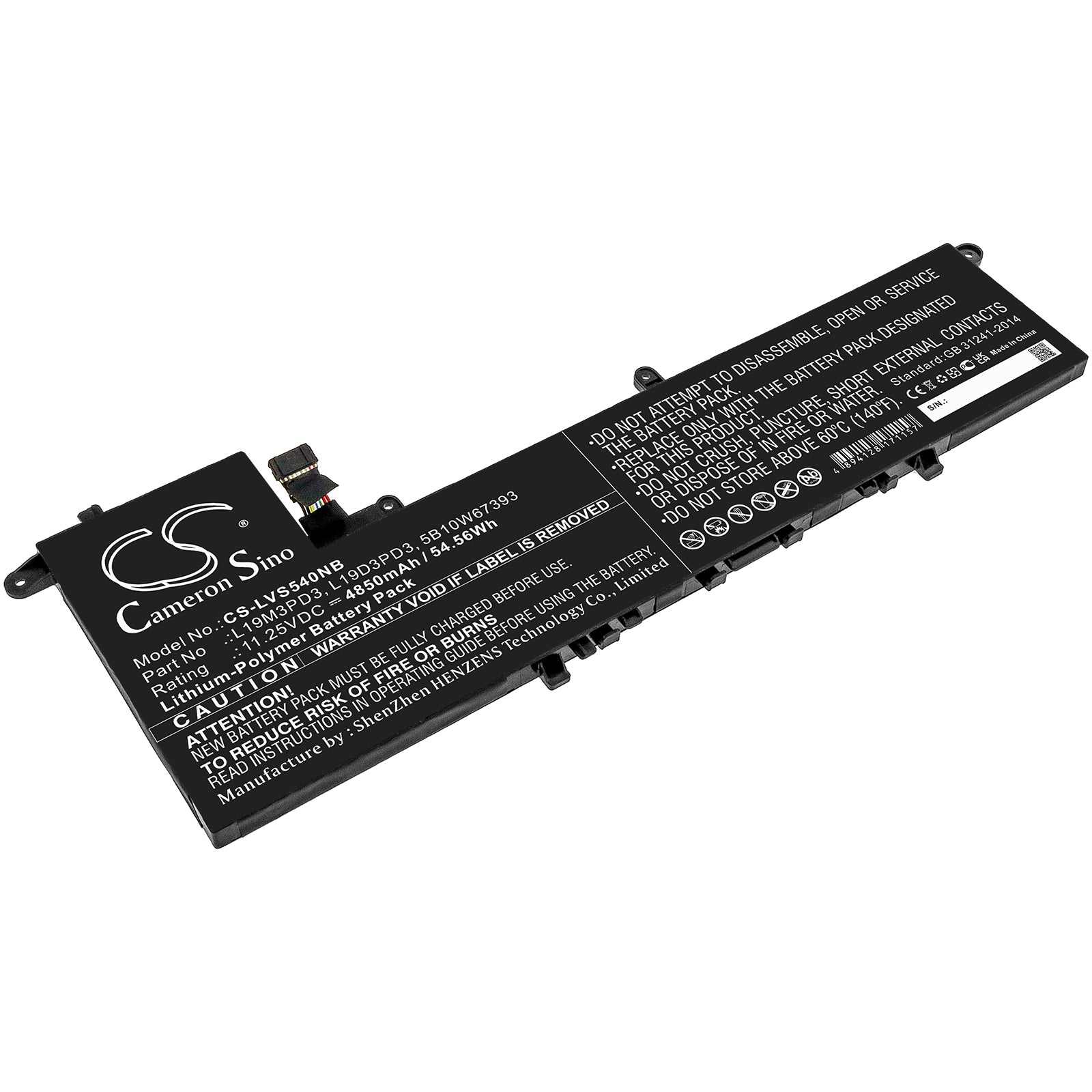 CS-LVS540NB Replacement Battery – Compatible with IdeaPad S540 13ARE, IdeaPad S540 13IML, IdeaPad S540-13, S540-13, xiaoxin Pro 13, xiaoxin Pro13 2020