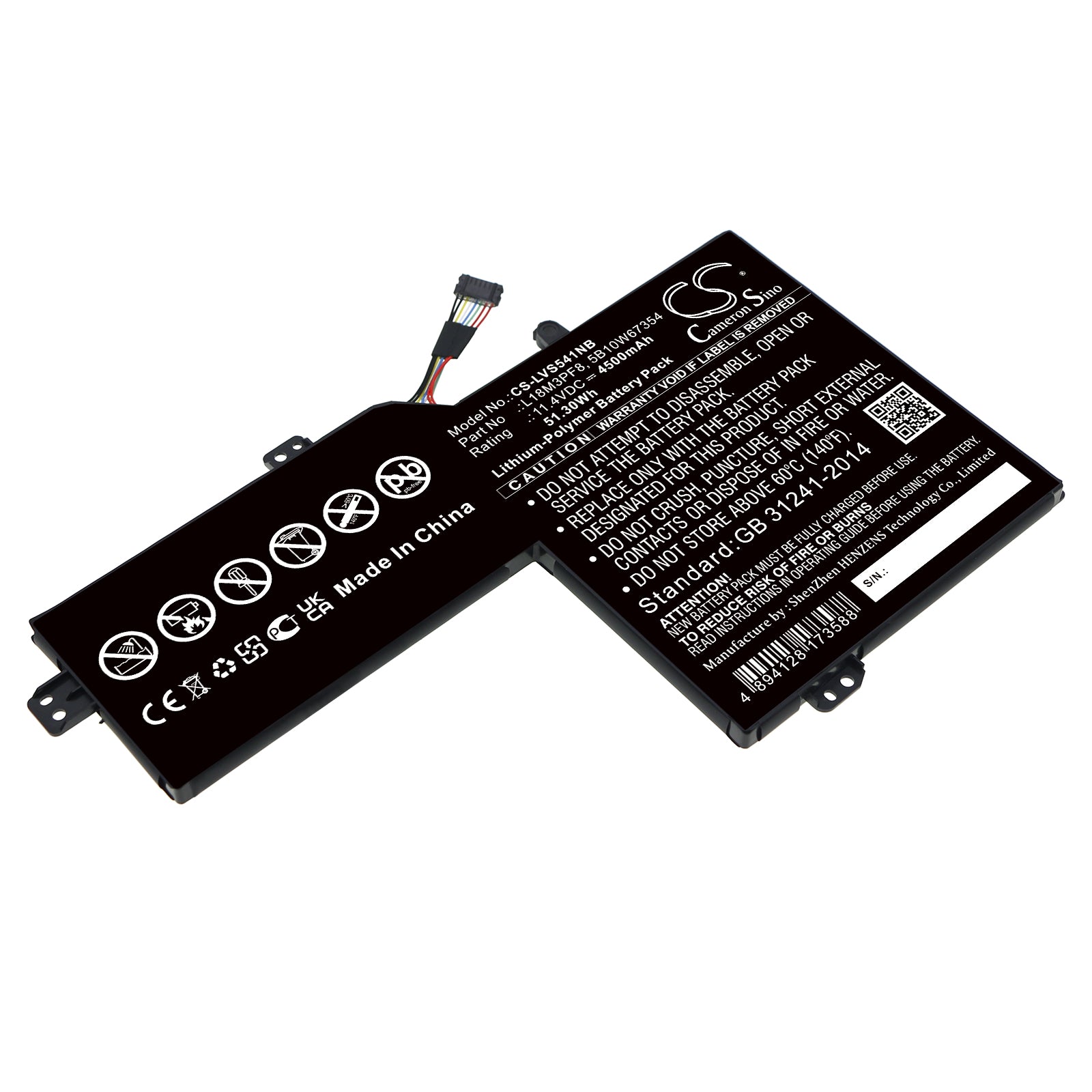 CS-LVS541NB Replacement Battery – Compatible with Ideapad S540 15, Ideapad S540-15iml, Ideapad S540-15iml 81ng001kau, Ideapad S540-15iml 81ng0022au, Ideapad S540-15iml 81ng-003k(8, Ideapad S540-15iml 81ng00bcmh, Ideapad S540-15iml 81ng00beck, Ideapad S540-15iml 81ng00bfck, Ideapad S540-15iml 81ng00bgmh, Ideapad S540-15iml 81ng00bhar, Ideapad S540-15iml 81ng00bjar, Ideapad S540-15iml 81ng00bkar, Ideapad S540-15iml 81ng00blck, Ideapad S540-15iml 81ng00bmmh, Ideapad S540-15iml 81ng00bnsp, Ideapad