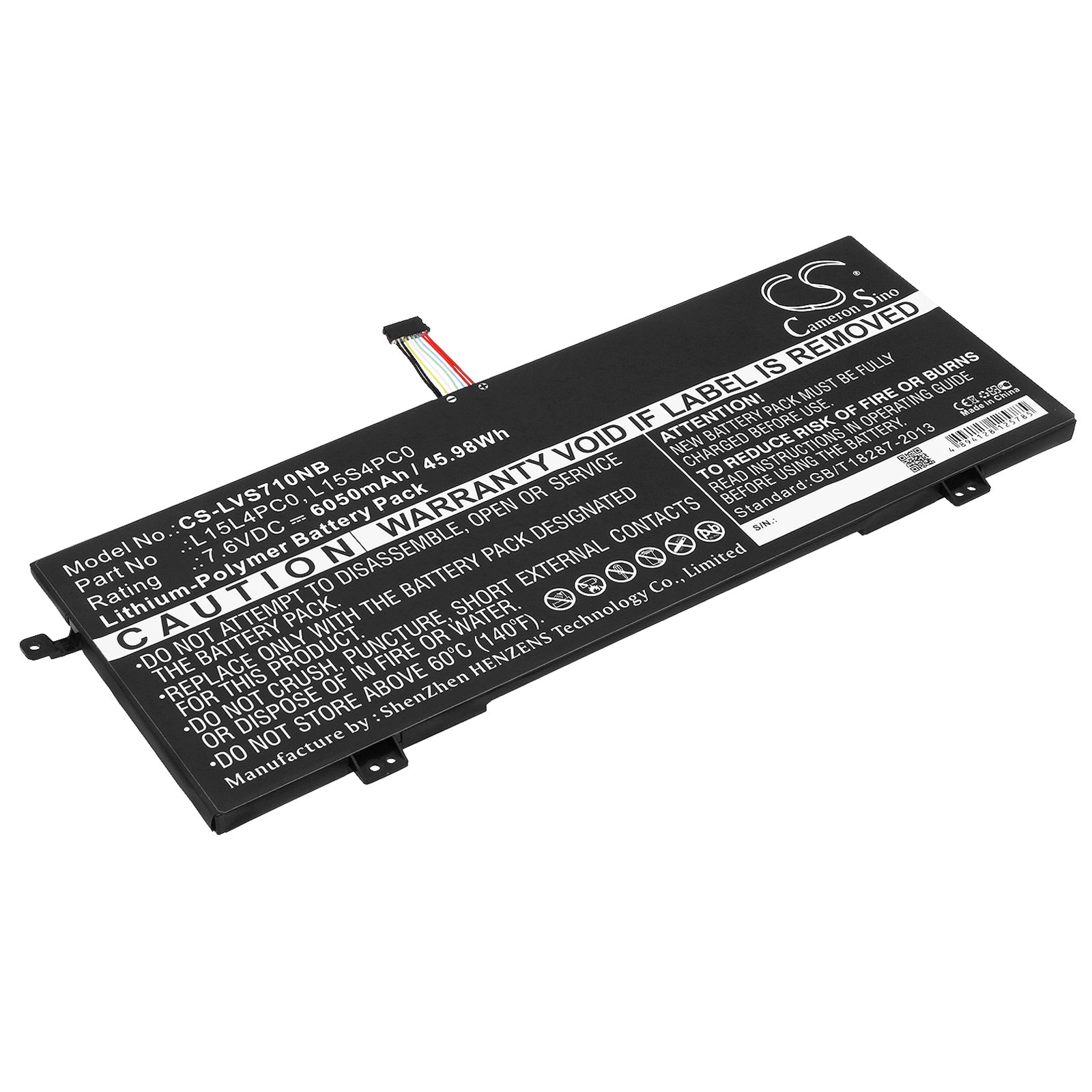 7.6V 6050mAh/45.98Wh Li-Polymer Notebook/Laptop Battery for Lenovo